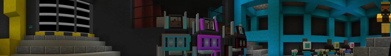 Panorama of the Minecraft Bedrock Marketplace product Mech Armory created by Project Moonboot.