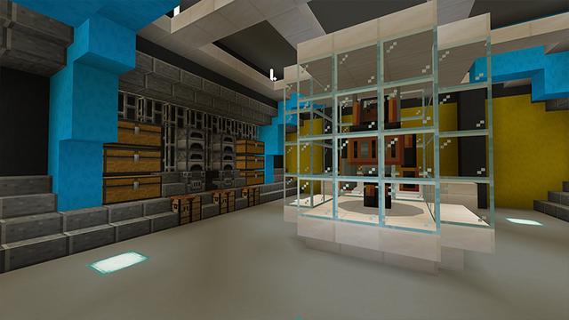 Screenshot of the Minecraft Bedrock Marketplace product Mech Armory created by Project Moonboot.