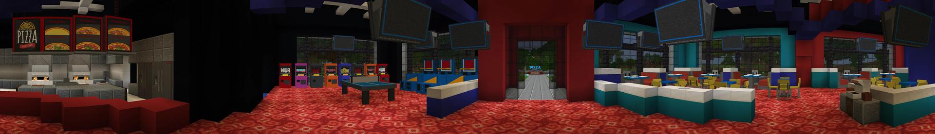 Panorama of the Minecraft Bedrock Marketplace product Pizza Chef created by Project Moonboot.
