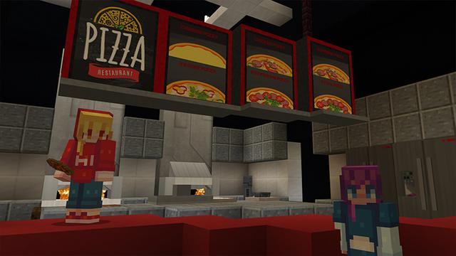 Screenshot of the Minecraft Bedrock Marketplace product Pizza Chef created by Project Moonboot.
