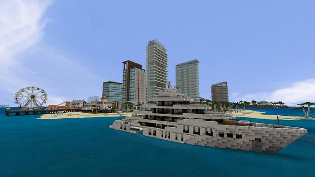 Screenshot of the Minecraft Bedrock Marketplace product Resort City created by Project Moonboot.