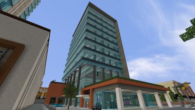 Screenshot of the Minecraft Bedrock Marketplace product Resort City created by Project Moonboot.