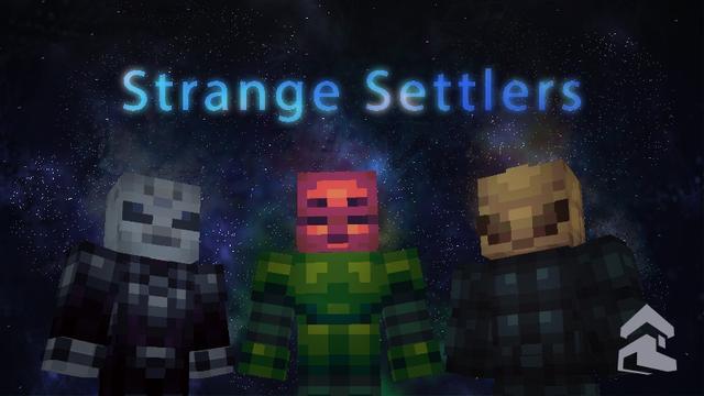 Thumbnail of the Minecraft Bedrock Marketplace product Strange Settlers created by Project Moonboot.