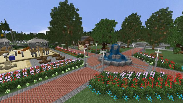 Screenshot of the Minecraft Bedrock Marketplace product Suburbia created by Project Moonboot.
