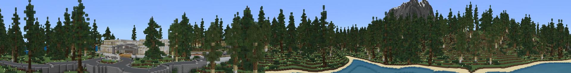 Panorama of the Minecraft Bedrock Marketplace product Summer Island created by Project Moonboot.