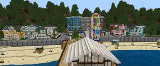 Panorama of the Minecraft Bedrock Marketplace product The Boardwalk created by Project Moonboot.