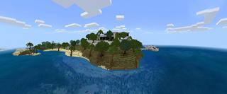 Panorama of the Minecraft Bedrock Marketplace product Tropical Estate created by Project Moonboot.