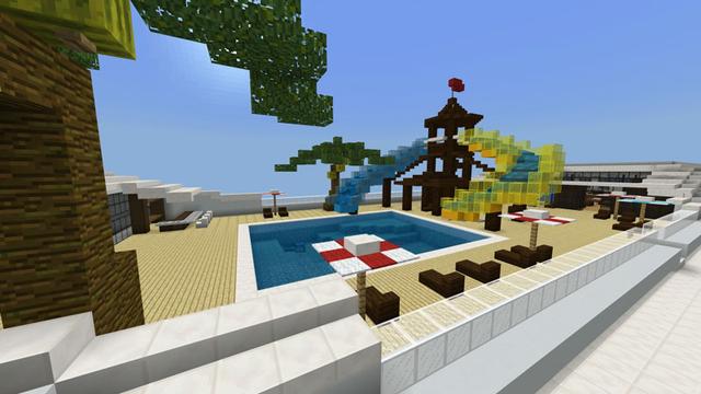 Screenshot of the Minecraft Bedrock Marketplace product Tropical Vacation created by Project Moonboot.