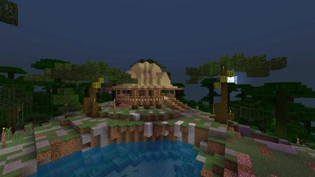 Screenshot of the Minecraft Bedrock Marketplace product Tropical Vacation created by Project Moonboot.
