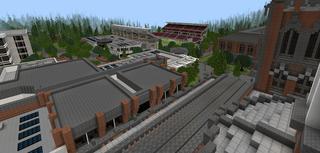 Panorama of the Minecraft Bedrock Marketplace product University Roleplay created by Project Moonboot.