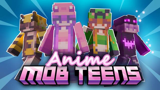 Thumbnail of the Minecraft Bedrock Marketplace product Anime Mob Teens created by QwertyuiopThePie.