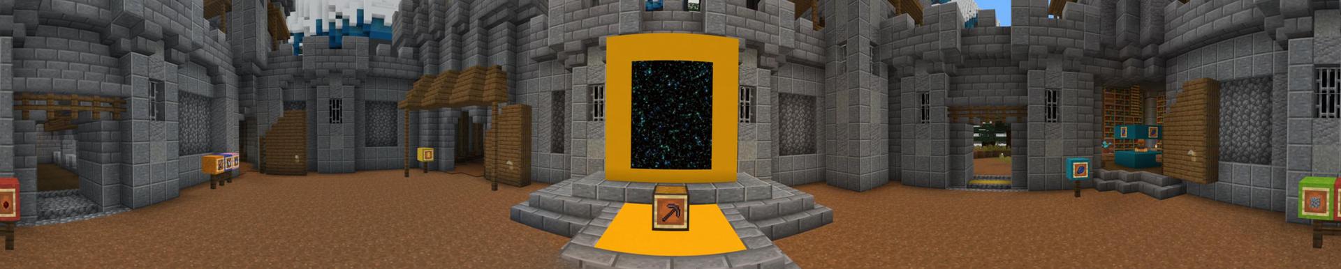 Panorama of the Minecraft Bedrock Marketplace product Build & Fight created by QwertyuiopThePie.