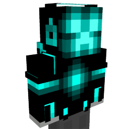 Thumbnail of the Minecraft Bedrock Marketplace product Cyan Creeper created by QwertyuiopThePie.