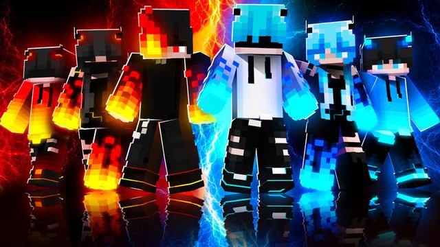 Thumbnail of the Minecraft Bedrock Marketplace product Fire VS Ice created by QwertyuiopThePie.