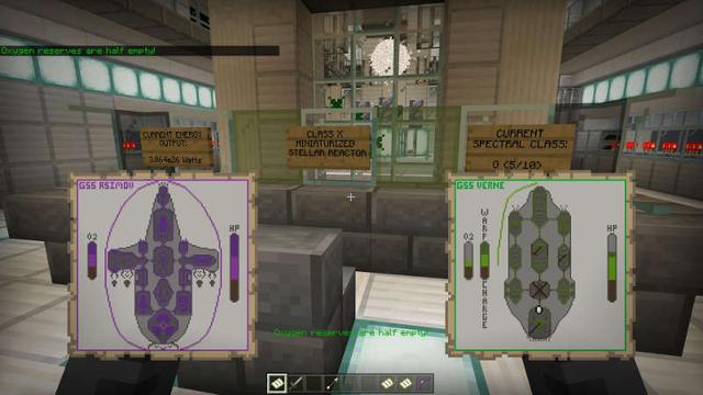 Screenshot of the Minecraft Bedrock Marketplace product Space Battle Simulator 2 created by QwertyuiopThePie.