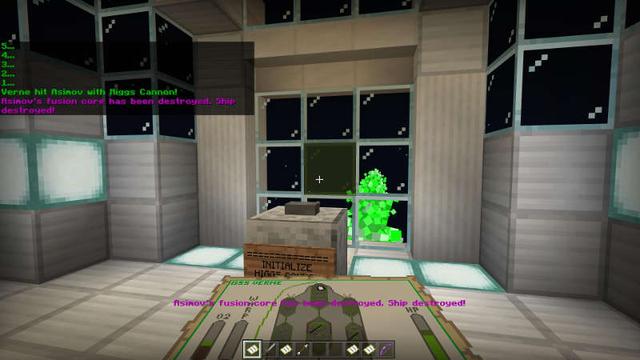 Screenshot of the Minecraft Bedrock Marketplace product Space Battle Simulator 2 created by QwertyuiopThePie.