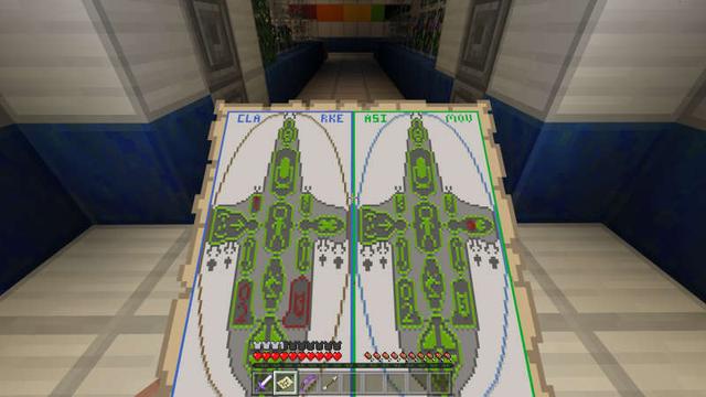 Screenshot of the Minecraft Bedrock Marketplace product Space Battle Simulator created by QwertyuiopThePie.
