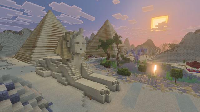 Screenshot of the Minecraft Bedrock Marketplace product Color By Numbers #2 - Desert Nights created by Rabbits Foot Studios.