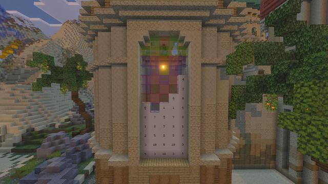 Screenshot of the Minecraft Bedrock Marketplace product Color By Numbers #2 - Desert Nights created by Rabbits Foot Studios.