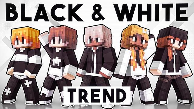 Thumbnail of the Minecraft Bedrock Marketplace product Black and White Trend created by Radium Studio.