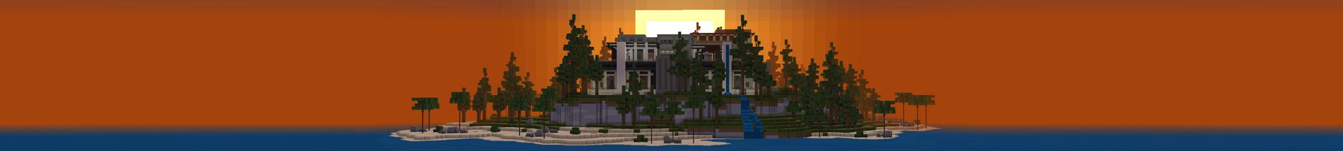 Panorama of the Minecraft Bedrock Marketplace product MILLIONAIRE MANSION created by Radium Studio.
