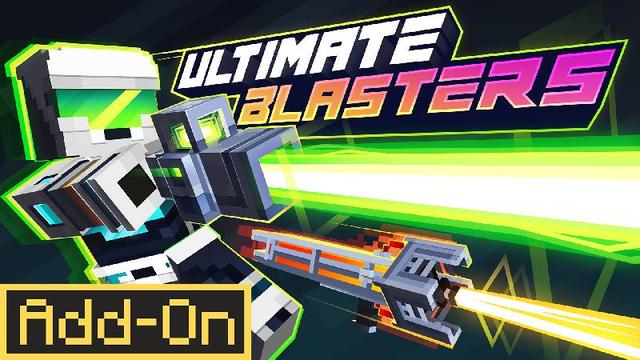 Thumbnail of the Minecraft Bedrock Marketplace product ULTIMATE BLASTERS Add-On v1.2 created by Radium Studio.