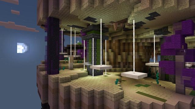 Screenshot of the Minecraft Bedrock Marketplace product Alien Parkour created by Rainbow Theory.