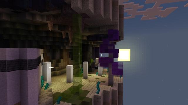 Screenshot of the Minecraft Bedrock Marketplace product Alien Parkour created by Rainbow Theory.
