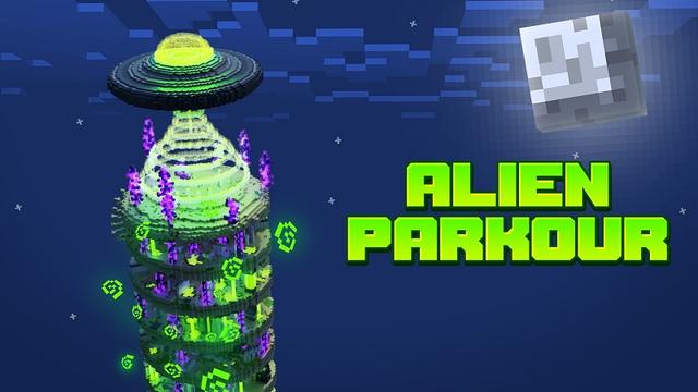 Thumbnail of the Minecraft Bedrock Marketplace product Alien Parkour created by Rainbow Theory.