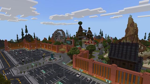 Screenshot of the Minecraft Bedrock Marketplace product Amusement Park created by Rainbow Theory.