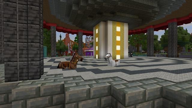 Screenshot of the Minecraft Bedrock Marketplace product Amusement Park created by Rainbow Theory.
