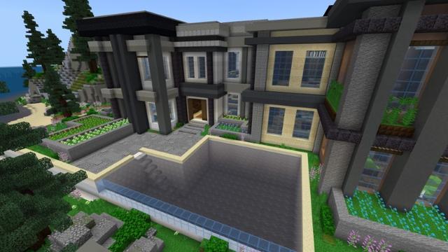 Screenshot of the Minecraft Bedrock Marketplace product Billionaire Mansion created by Rainbow Theory.