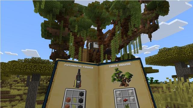 Screenshot of the Minecraft Bedrock Marketplace product Craftable Structures Add-On created by Rainbow Theory.