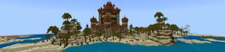 Panorama of the Minecraft Bedrock Marketplace product Desert Palace created by Rainbow Theory.