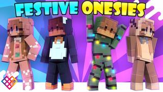 Thumbnail of the Minecraft Bedrock Marketplace product Festive Onesies created by Rainbow Theory.
