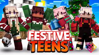 Thumbnail of the Minecraft Bedrock Marketplace product Festive Teens created by Rainbow Theory.
