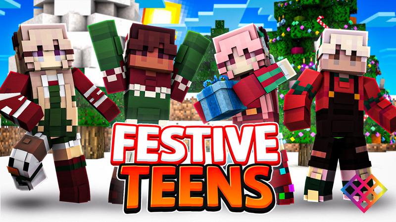 Festive Teens by Rainbow Theory | CHUNK - Minecraft Bedrock Marketplace ...