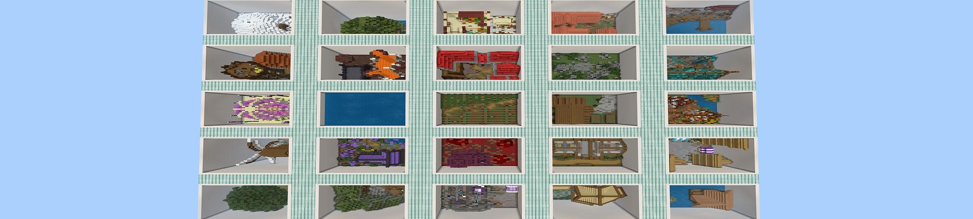 Panorama of the Minecraft Bedrock Marketplace product Find the Button created by Rainbow Theory.