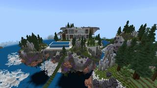 Screenshot of the Minecraft Bedrock Marketplace product Flying Mansion created by Rainbow Theory.