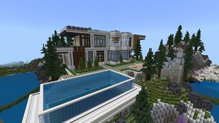 Screenshot of the Minecraft Bedrock Marketplace product Flying Mansion created by Rainbow Theory.