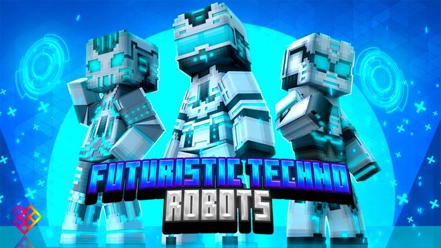 Thumbnail of the Minecraft Bedrock Marketplace product Futuristic Techno Robots created by Rainbow Theory.