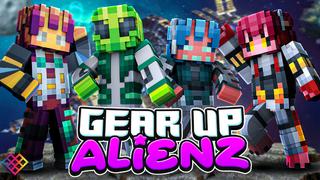Thumbnail of the Minecraft Bedrock Marketplace product Gear Up Alienz created by Rainbow Theory.