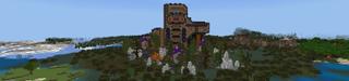 Panorama of the Minecraft Bedrock Marketplace product Hacker Base created by Rainbow Theory.