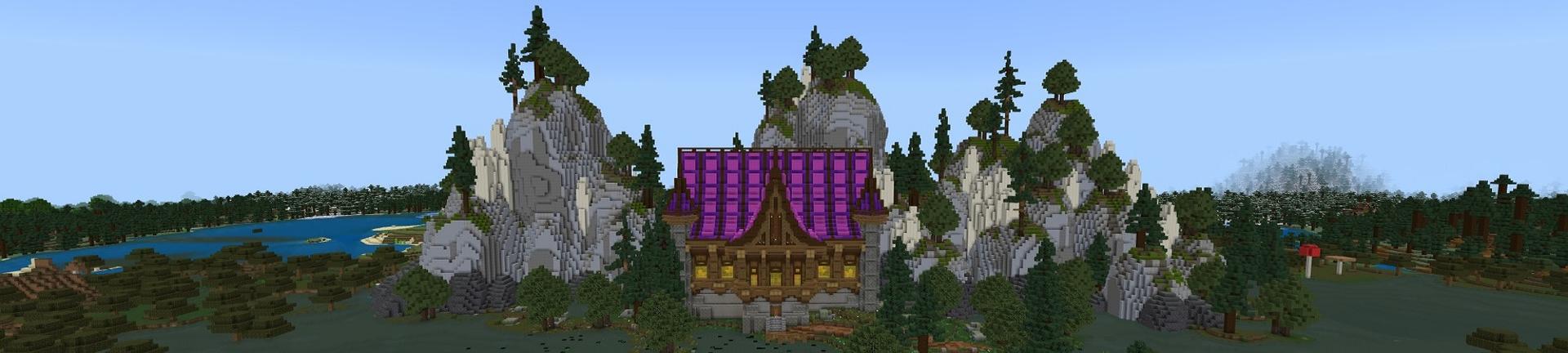 Panorama of the Minecraft Bedrock Marketplace product Halloween Hacker Tools created by Rainbow Theory.