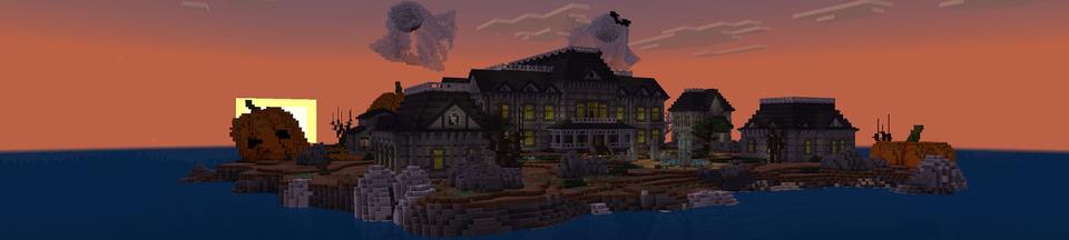 Panorama of the Minecraft Bedrock Marketplace product Haunted House created by Rainbow Theory.