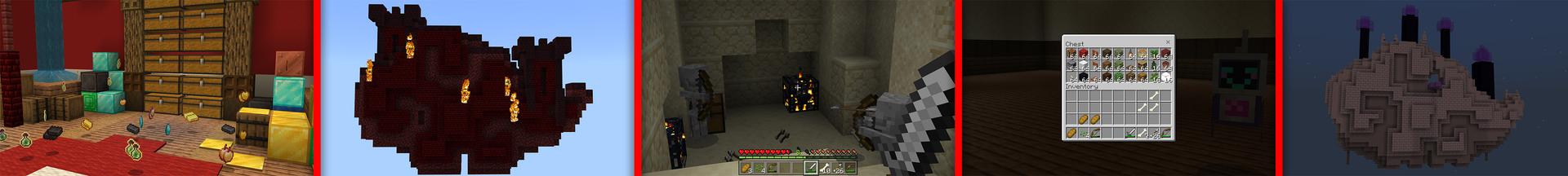 Panorama of the Minecraft Bedrock Marketplace product How To Live Inside a Red Cloud created by Rainbow Theory.