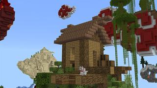 Screenshot of the Minecraft Bedrock Marketplace product How To Live Inside a Red Cloud created by Rainbow Theory.
