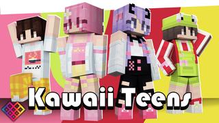 Thumbnail of the Minecraft Bedrock Marketplace product Kawaii Teens created by Rainbow Theory.