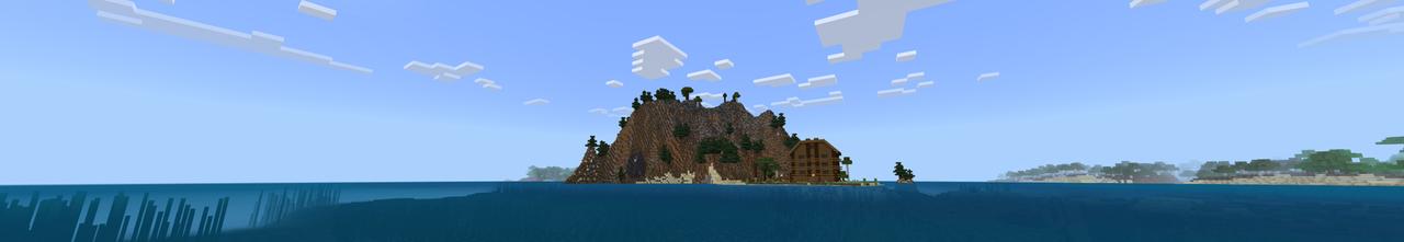 Panorama of the Minecraft Bedrock Marketplace product Love Dolphins created by Rainbow Theory.