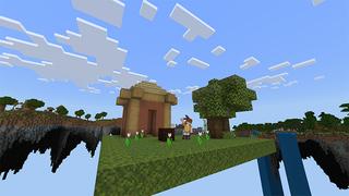 Screenshot of the Minecraft Bedrock Marketplace product Luckyblock Oneblock created by Rainbow Theory.